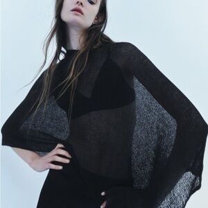 Zara Fine Knit Cape Top